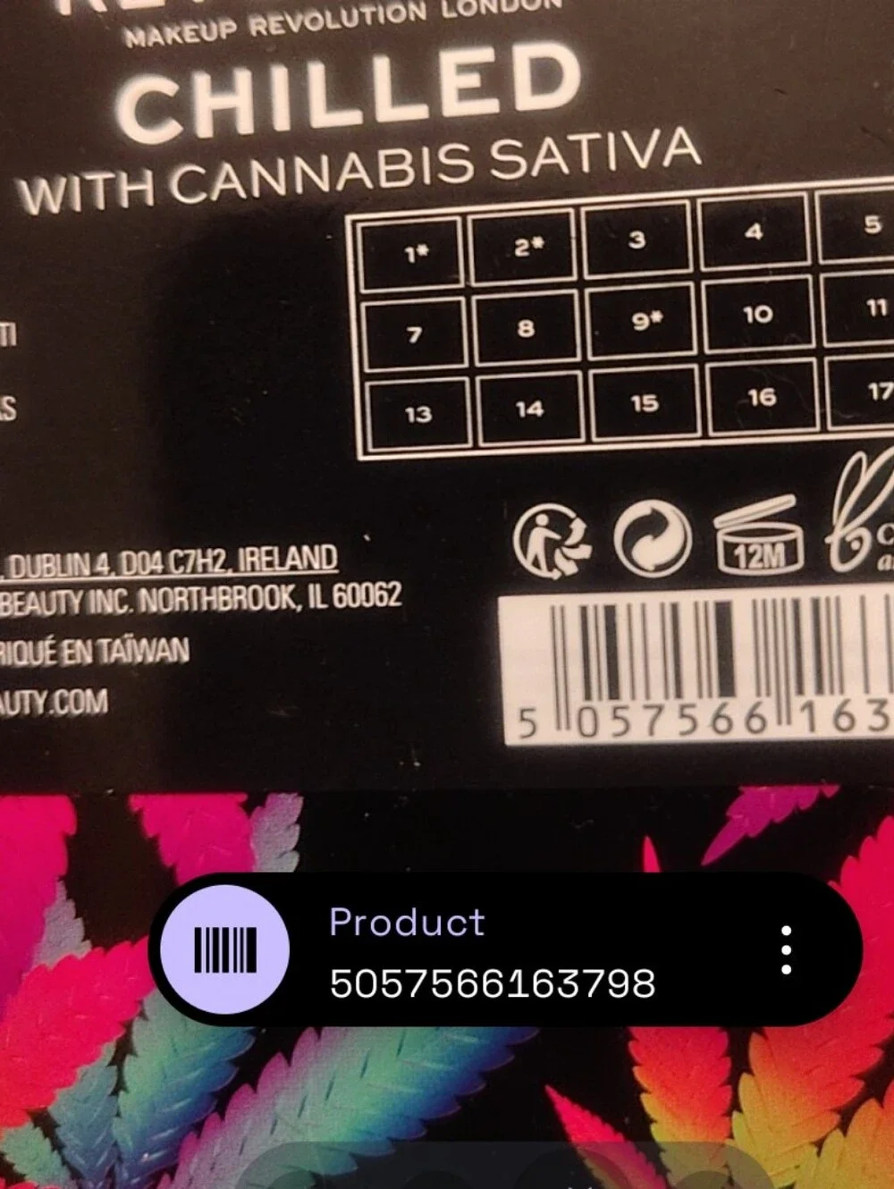 Revolution Forever Flawless Chilled Eyeshadow Palette Made w/Cannabis Sativa